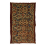 One-of-a-kind turkish handwoven vintage rug - rustic vintage charm 260x 158
