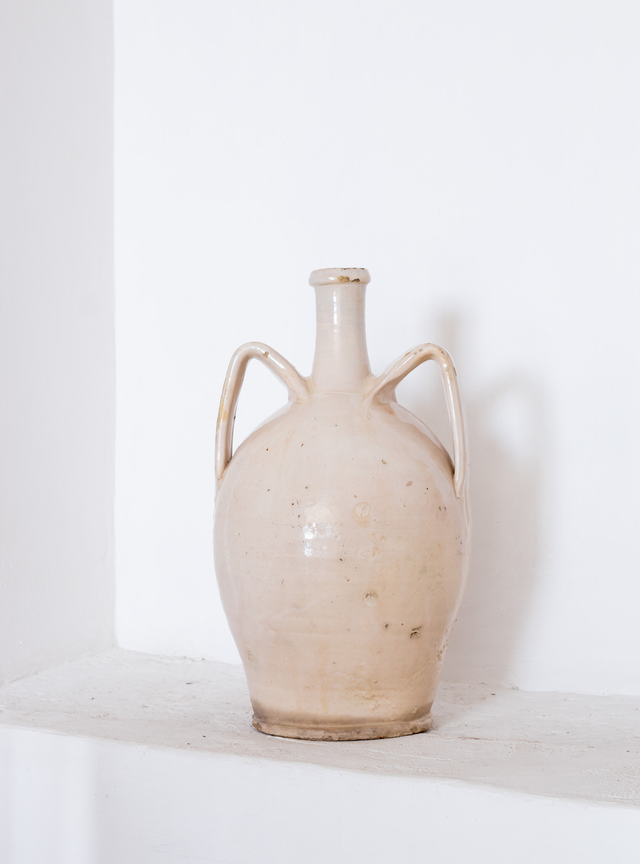 Antique ceramic white vase
