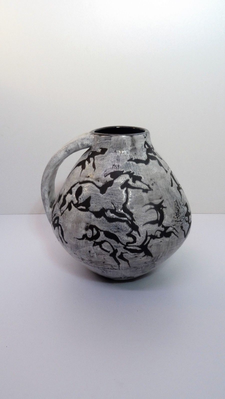 Vase with handle of Gustav Spörri for Ziegler Keramic 1950