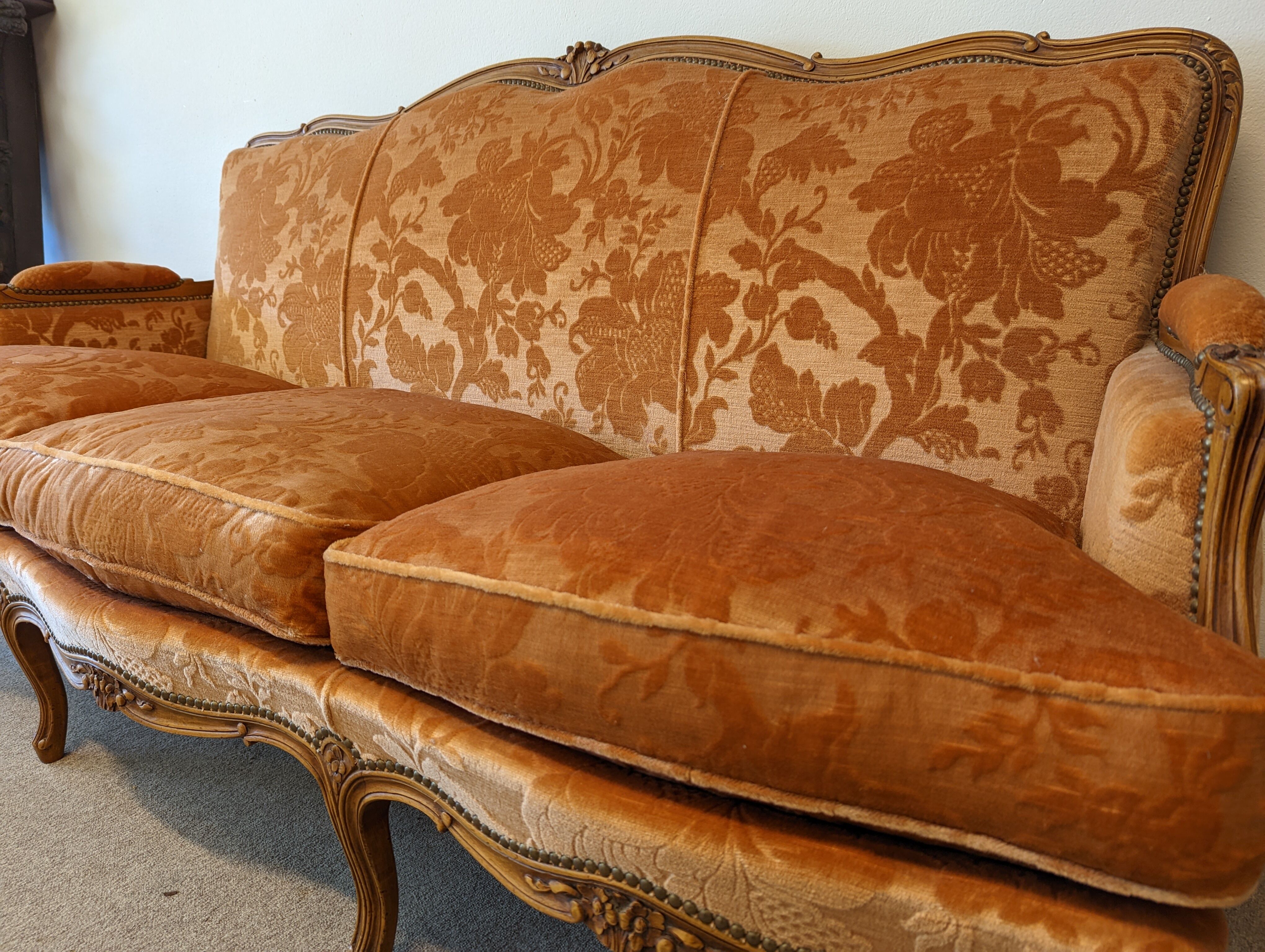 Three-seater sofa Louis XV style