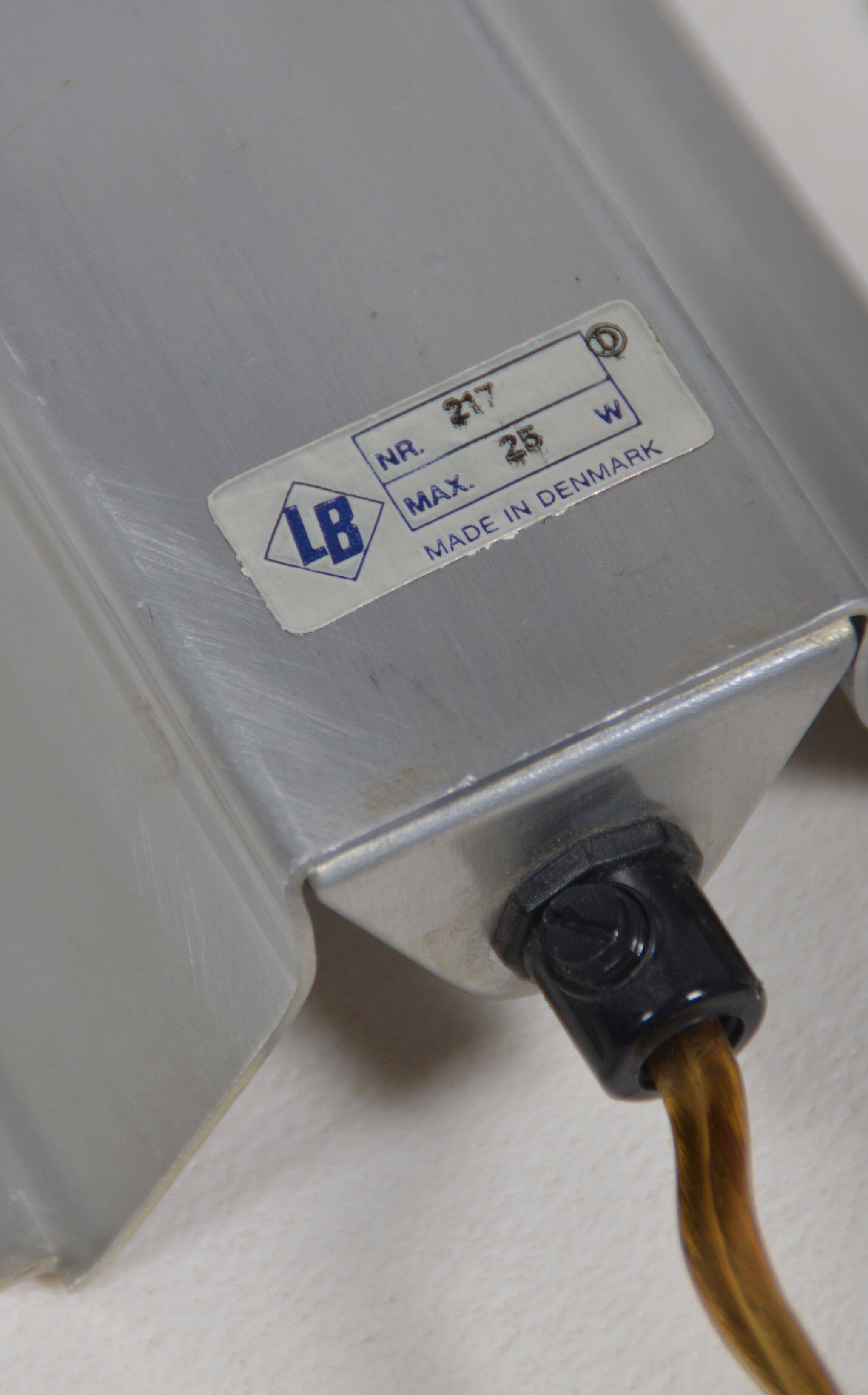 Set of Danish wall lamps no. 217 by Claus Bolby for Lyskaer Belysning, 1960