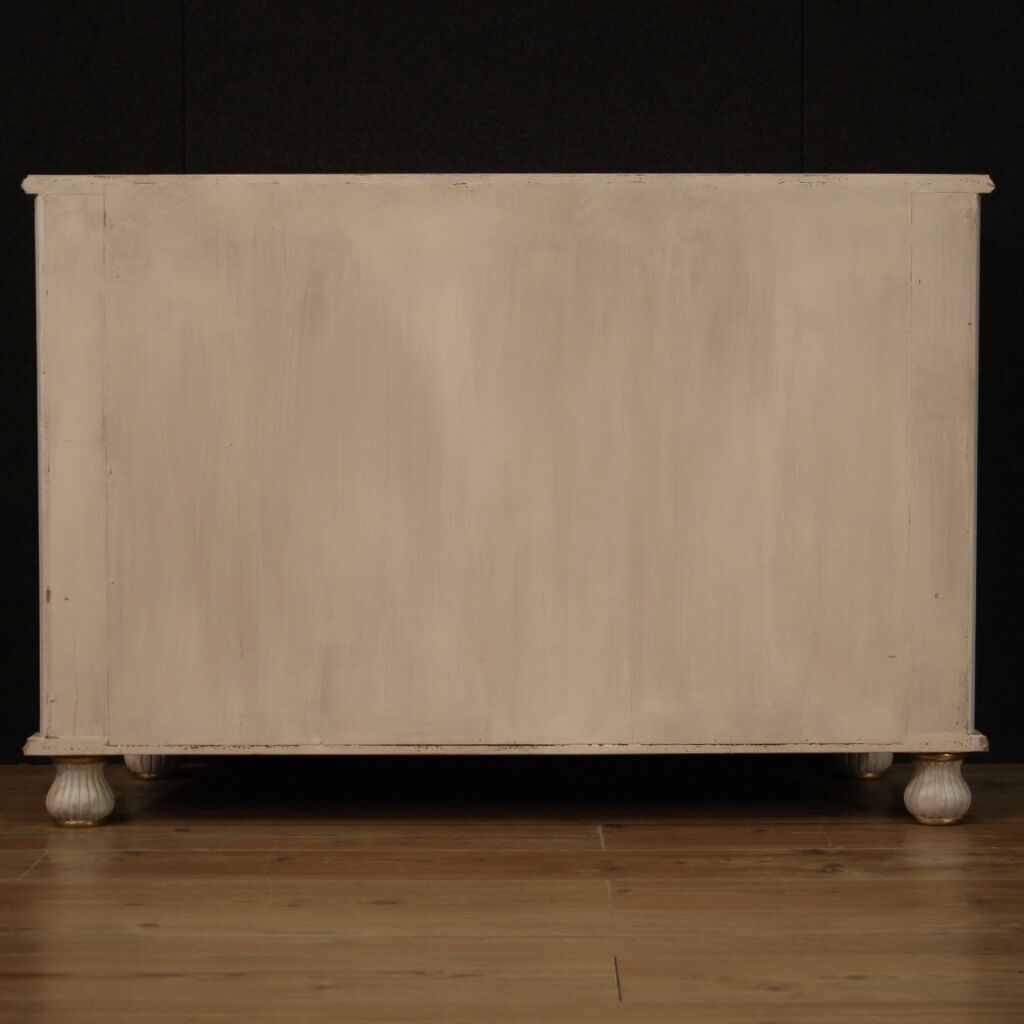 Italian dresser in lacquered, painted and gilded wood