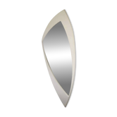 Space Age XXL lacquered wood mirror, France 1970s