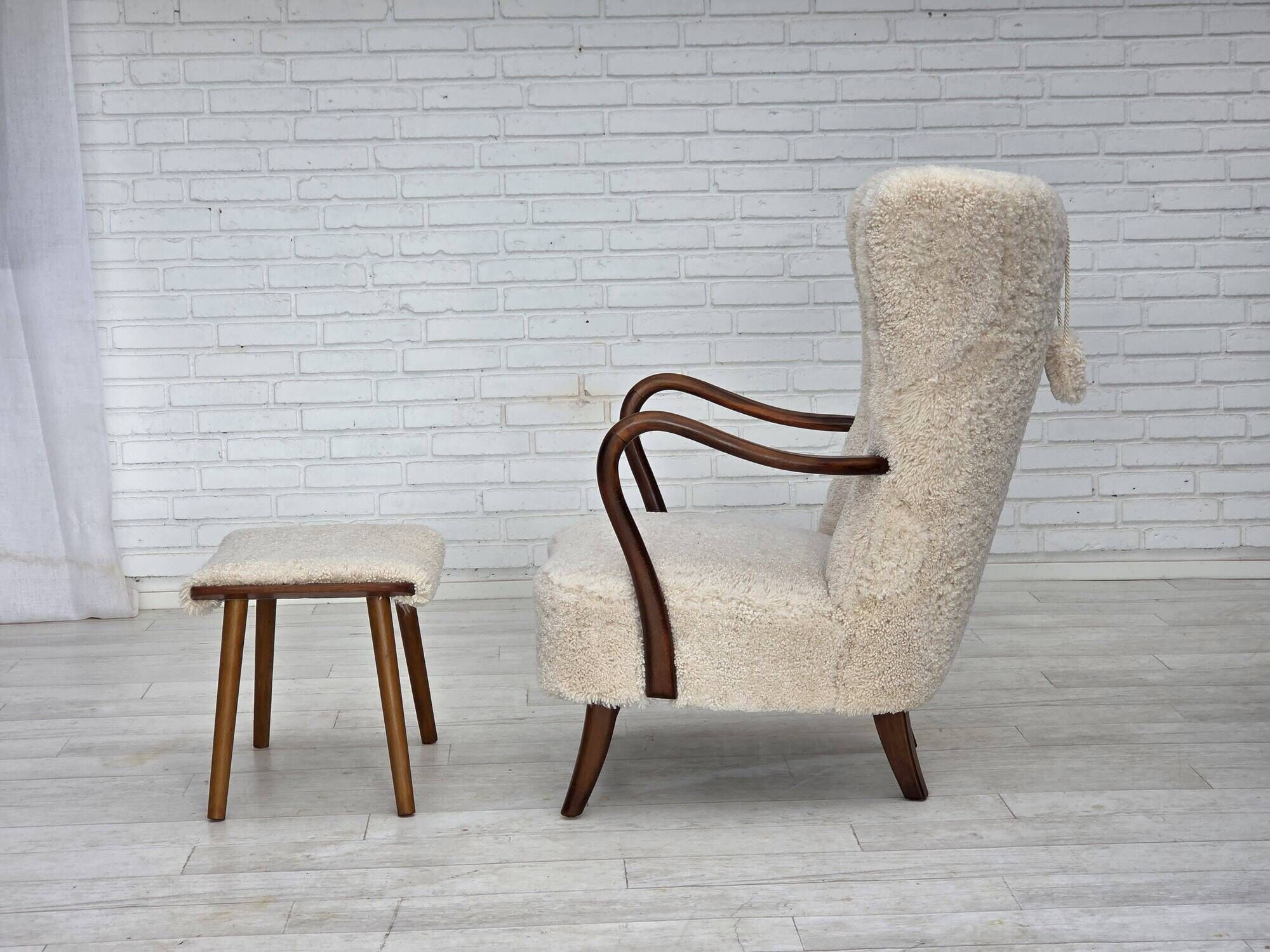 1960s, Danish design by A. Christensen for Slagelse Møbelværk, sheepskin.