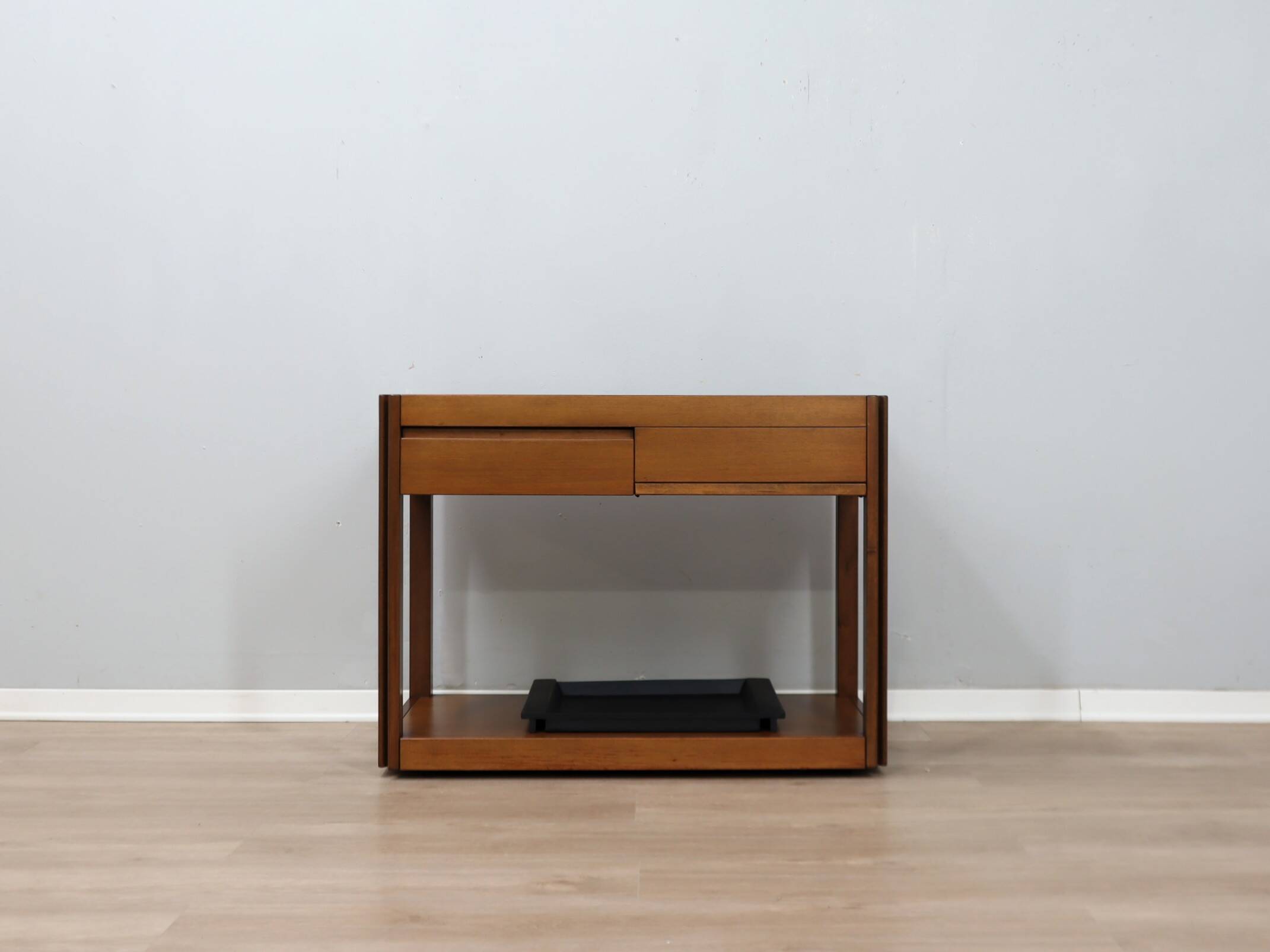Angelo Mangiarotti for Molteni 4D Series solid wood Bar Cart 1970s