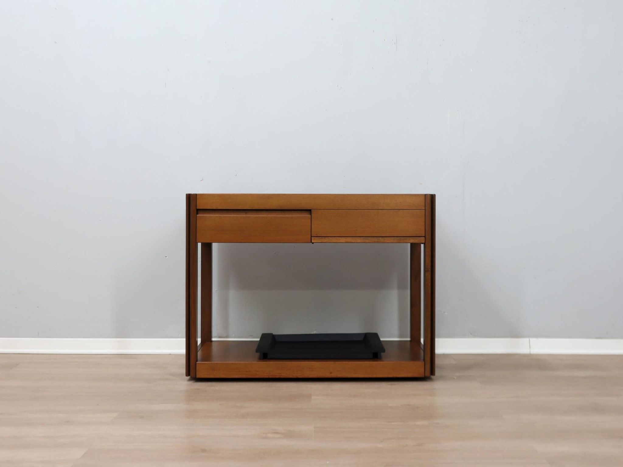 Angelo Mangiarotti for Molteni 4D Series solid wood Bar Cart 1970s