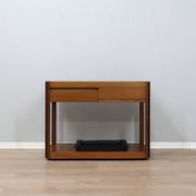 Angelo Mangiarotti for Molteni 4D Series solid wood Bar Cart 1970s