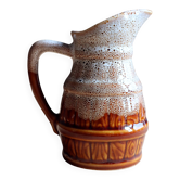 Pichet bistrot vintage Revol France D63 – Céramique flammée "Tonneau Moussa