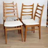 4 Scandinavian teak chairs 1960 Denmark