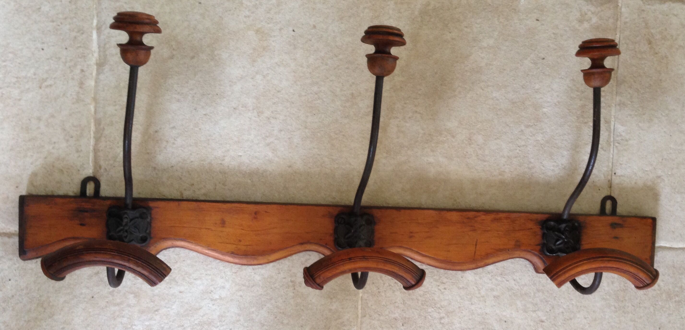 Coat rack turned wood