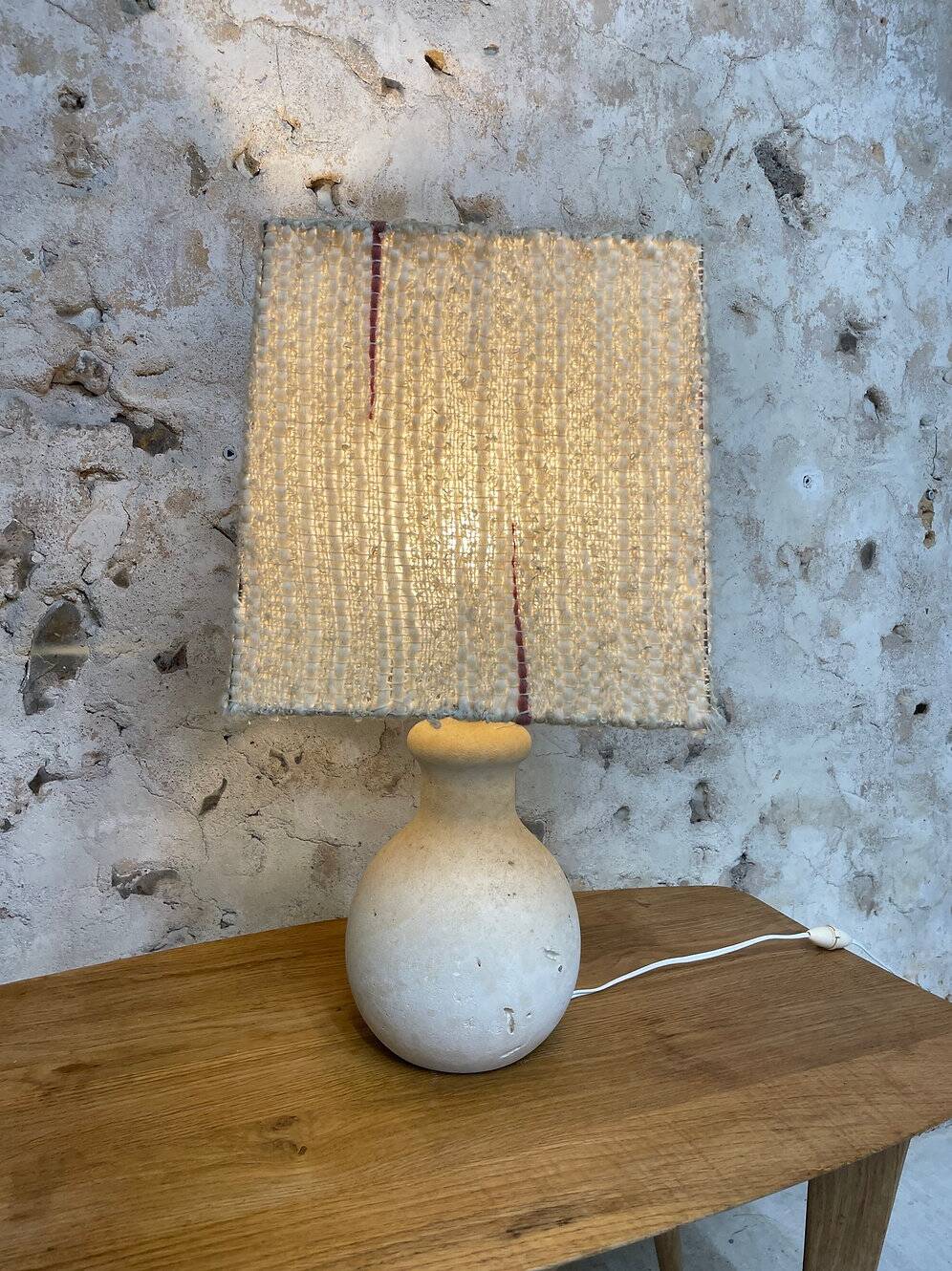 Lampe pierre blanche