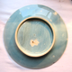 6 blue asparagus plates in slip from Lunéville KG Art Deco