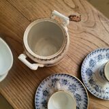 Service coffee tea iron earth XIX th Jeannette Saint amand