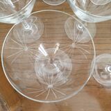 Set of antique crystal glasses