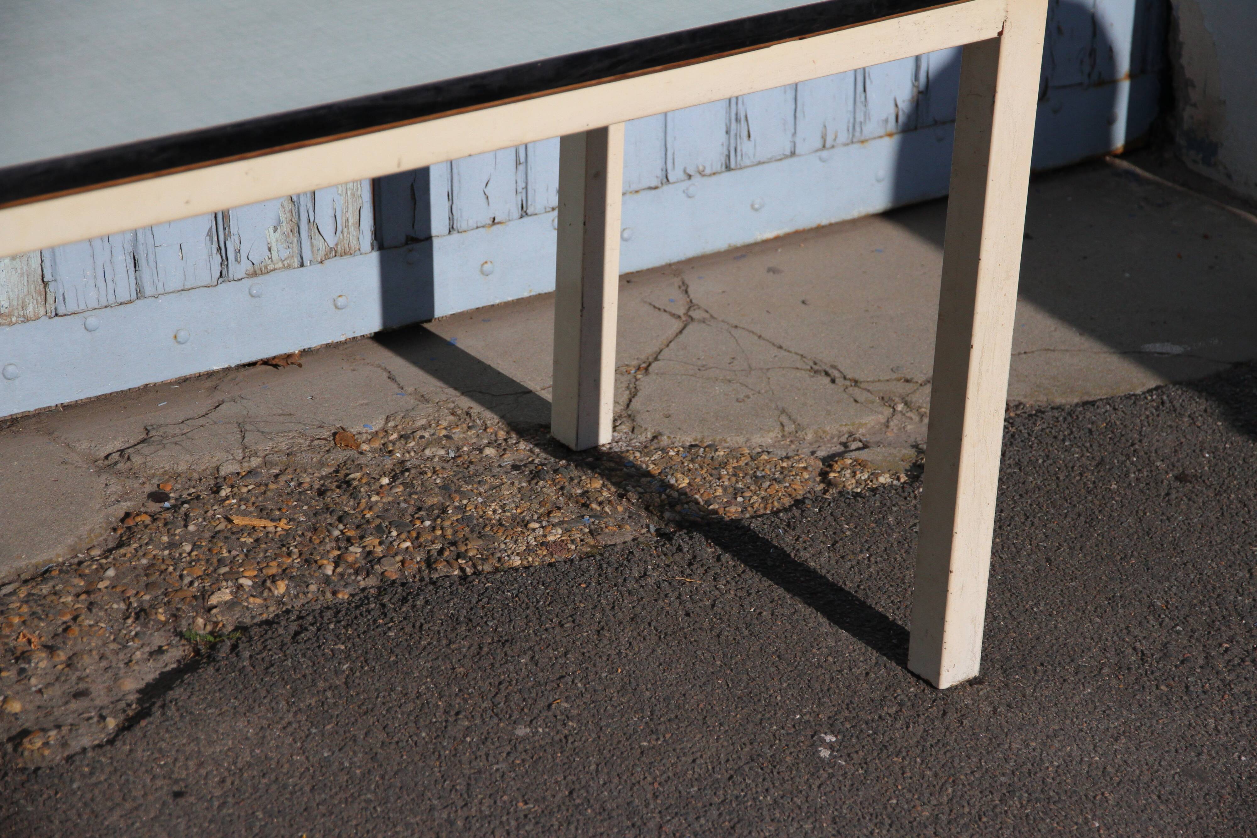 Table formica blue 1960 1970s