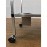 1970 minimalist serving in brushed aluminum reversible tray