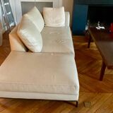 B&B Italia chaise longue sofa in beige leather