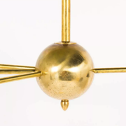 Asymmetrical Chandelier Italian Brass