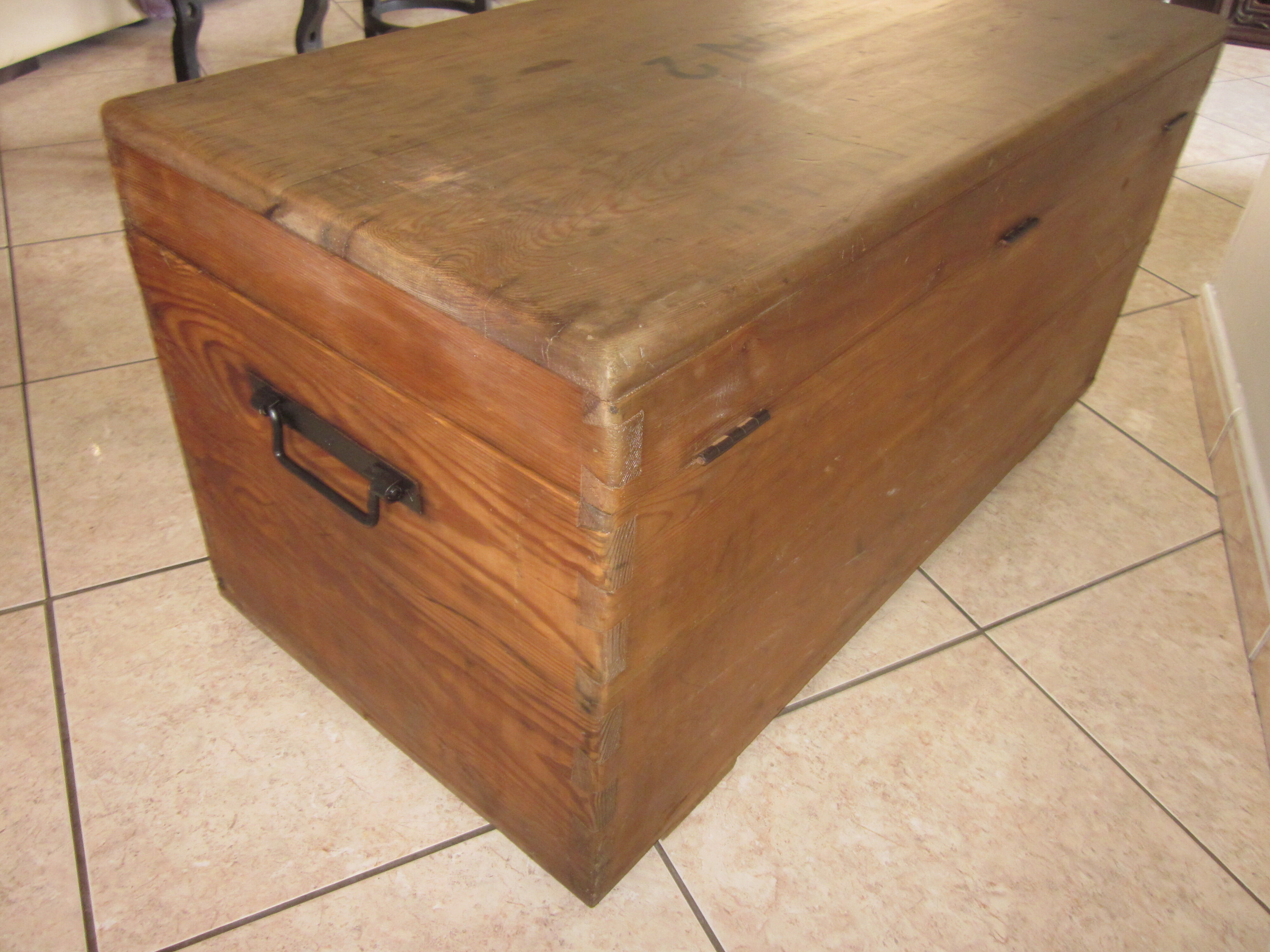 Old solid wooden chest