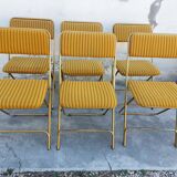 6 folding chairs Lafuma vintage 1970