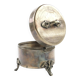 Art Nouveau sugar bowl, silver-plated brass, Hungary, early 20th century