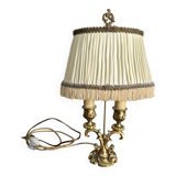 Louis XV style bronze candlestick hot water bottle lamp