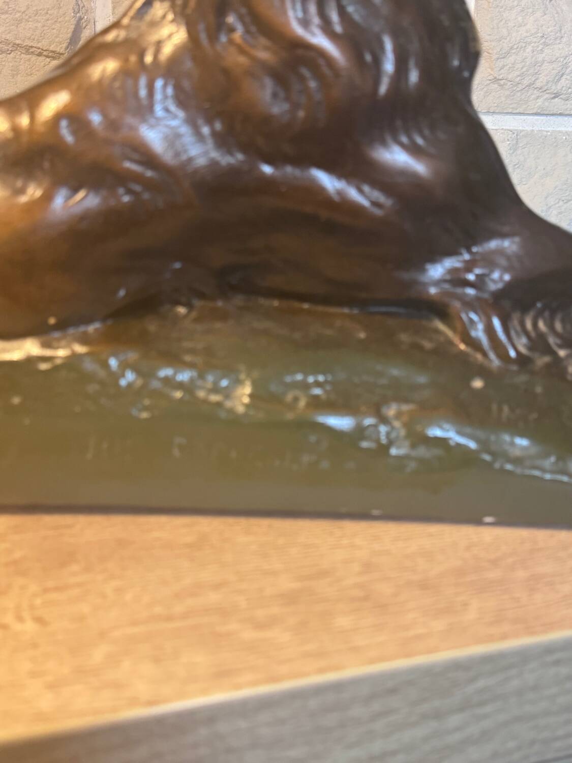 Large ancient sculpture – Reclining Greyhound after P.J. Mêne – edition