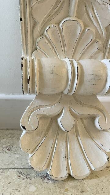 White Patinated Wall Console Shelf