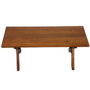 Table de repas en chêne massif, travail français, 1960