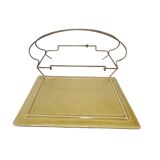 Plat de service vintage St. Clément dans son support, années 1950