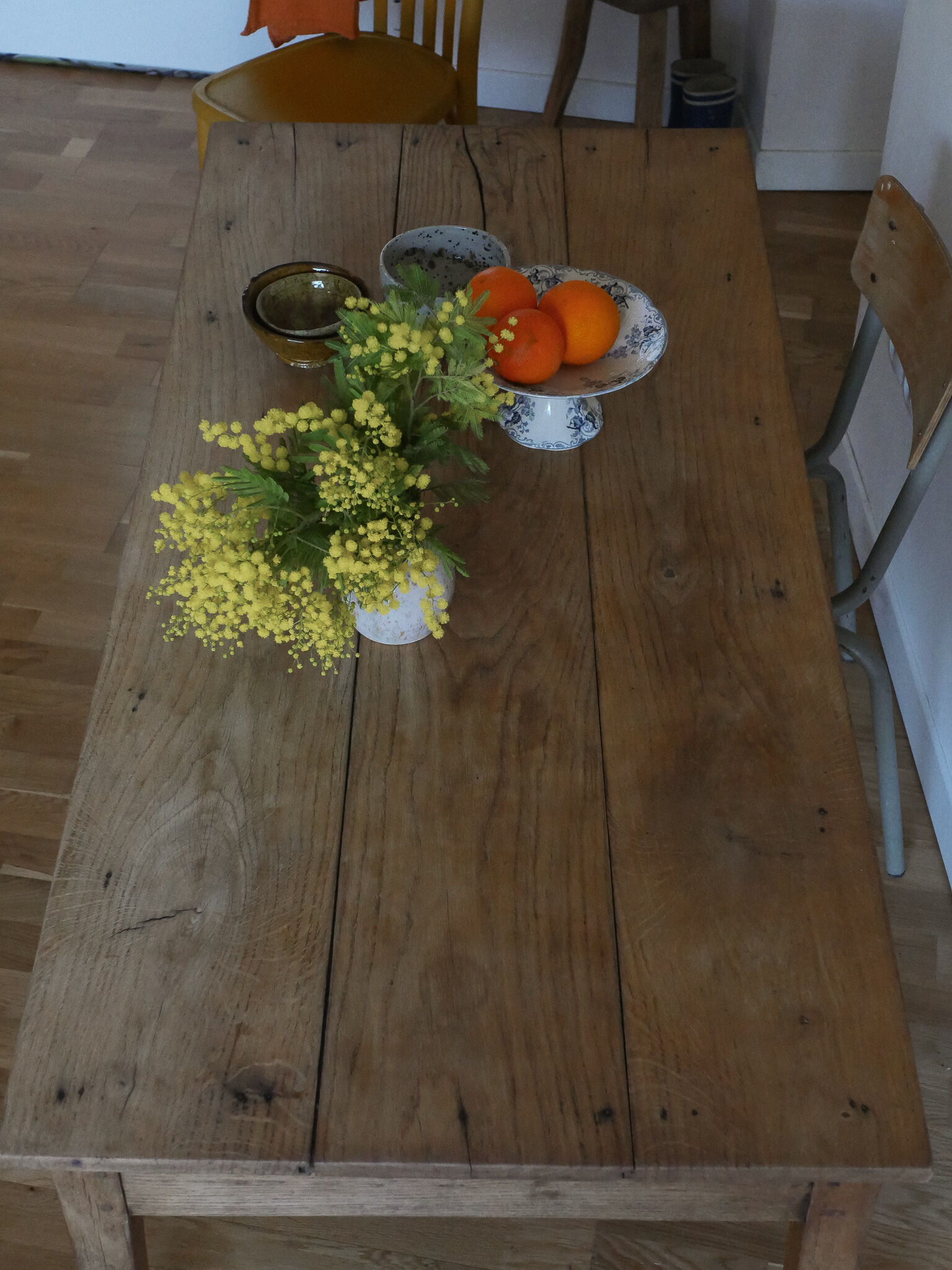 Solid oak farmhouse table