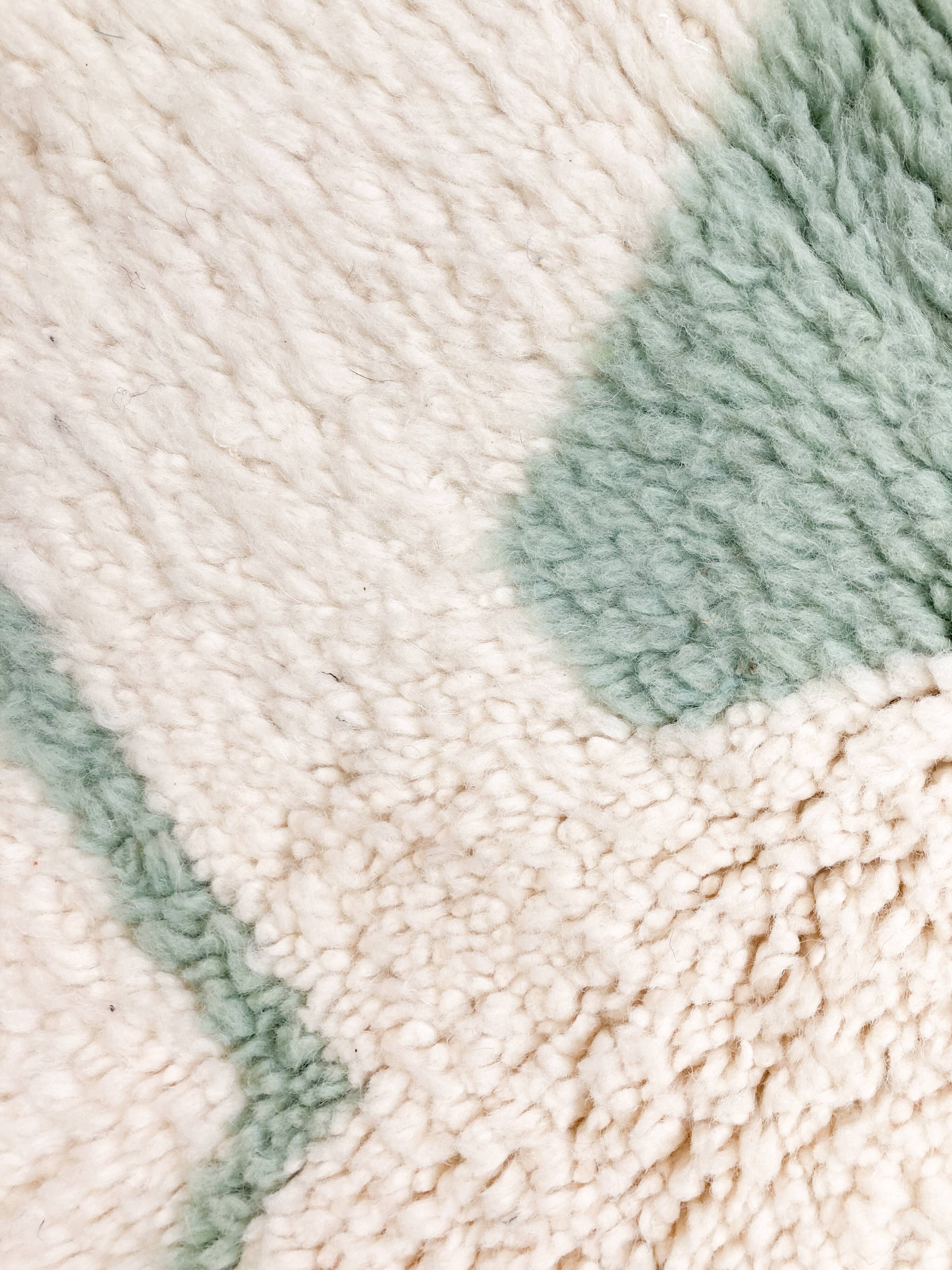 Contemporary moroccan berber carpet beni ouarain with colorful patterns