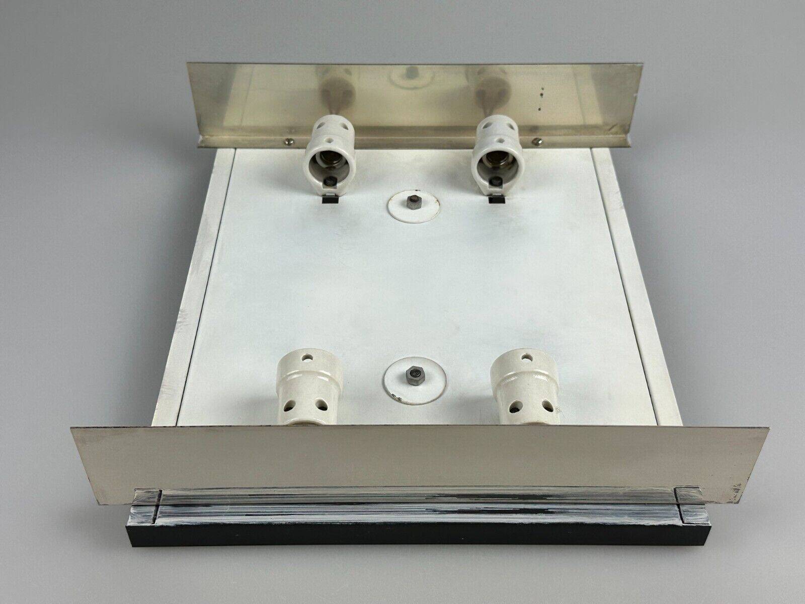 60s 70s ice glass flush mount ceiling lamp by Kaiser Leuchten Germany