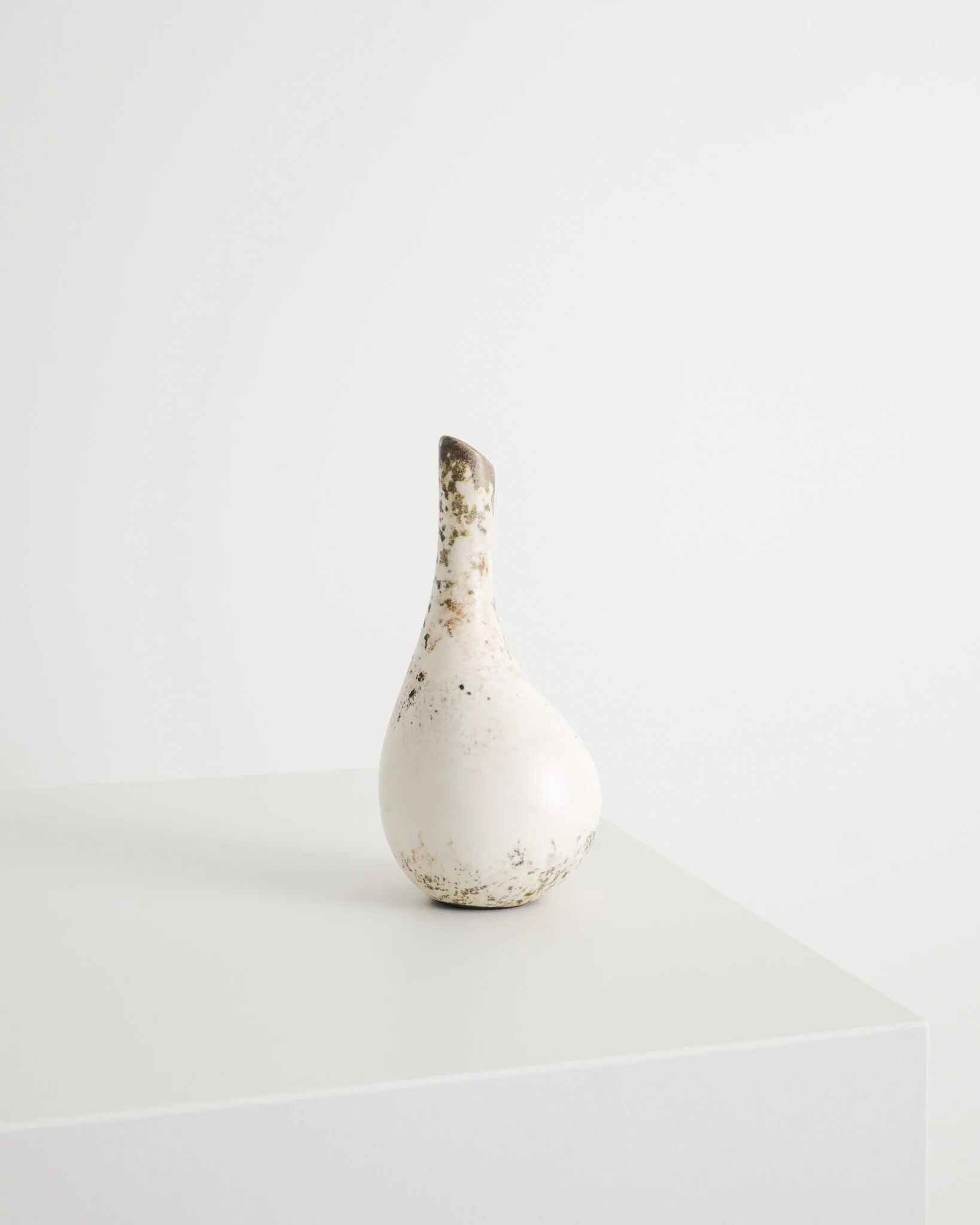 Swedish Mid Century White Vase by Hans Hedberg, 1950s