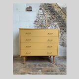 Vintage ochre chest of drawers
