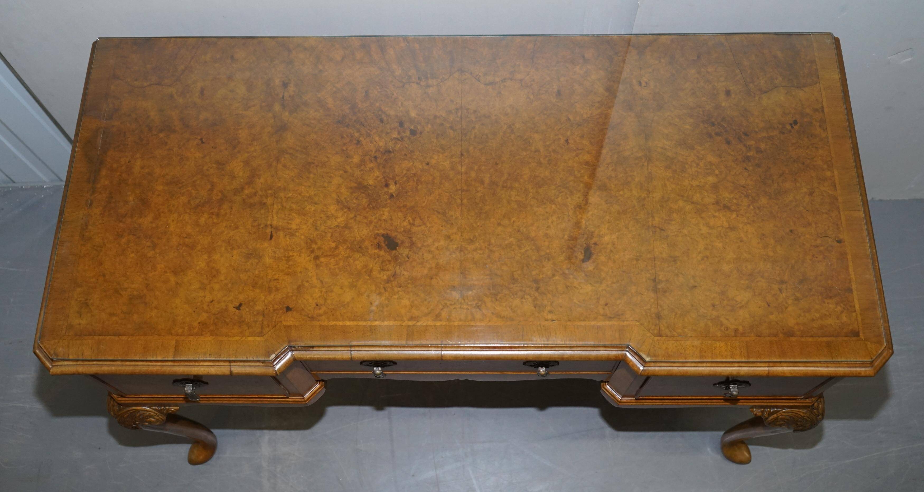 Console Burr Walnut Art Deco Denby & Spinks Breakfront