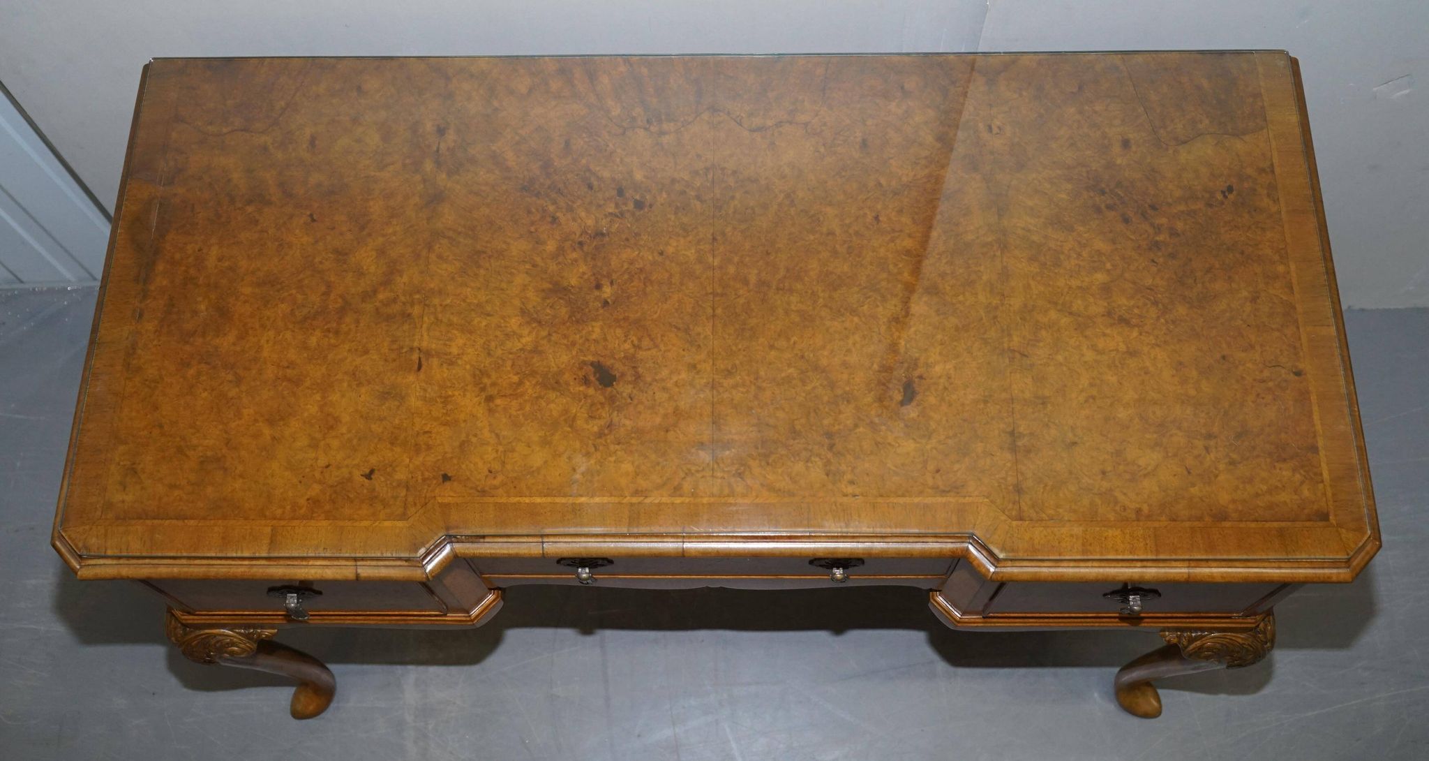 Console Burr Walnut Art Deco Denby & Spinks Breakfront