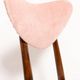 Pink Heart Mid-Century Cotton Velvet Chair, Europe, 1960s