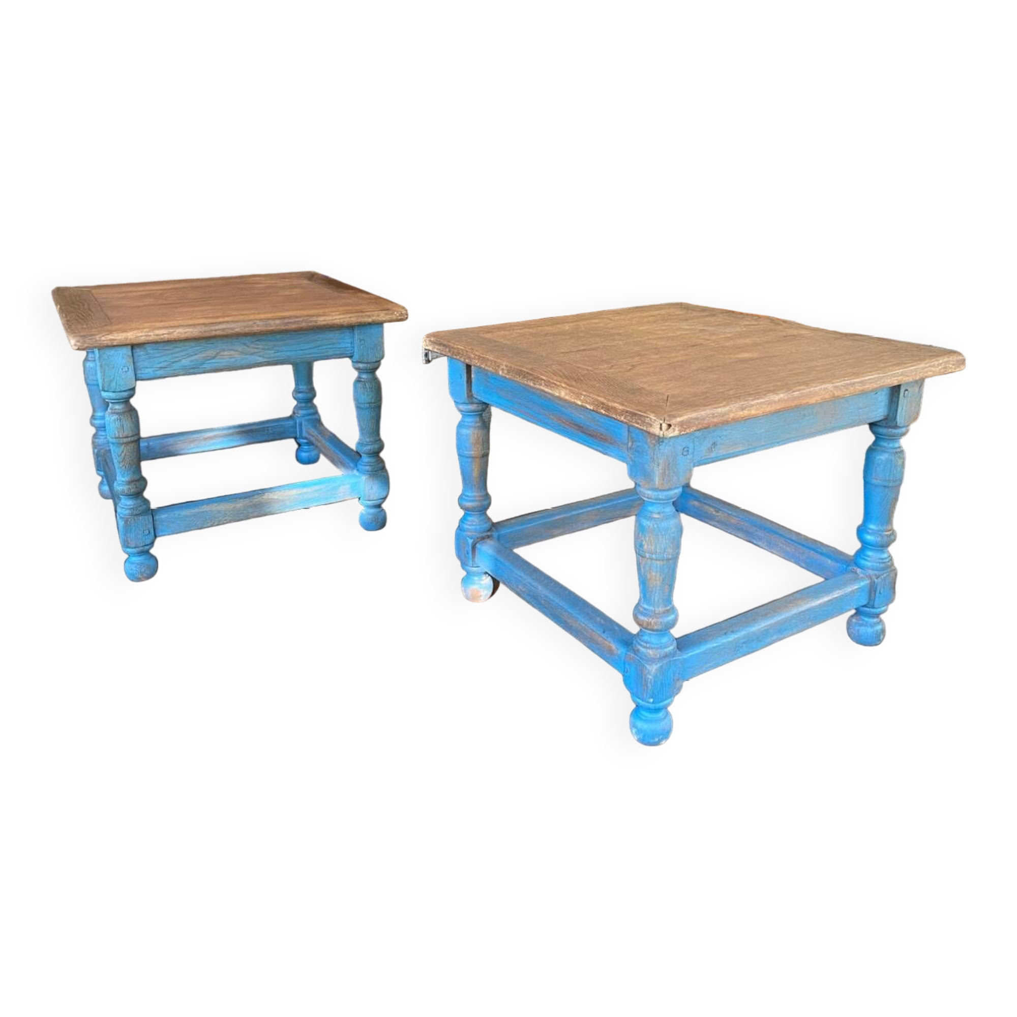 Pair of Oak farmhouse coffee tables
