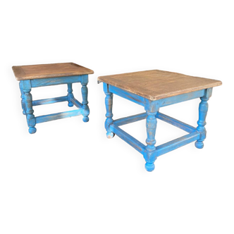 Pair of Oak farmhouse coffee tables