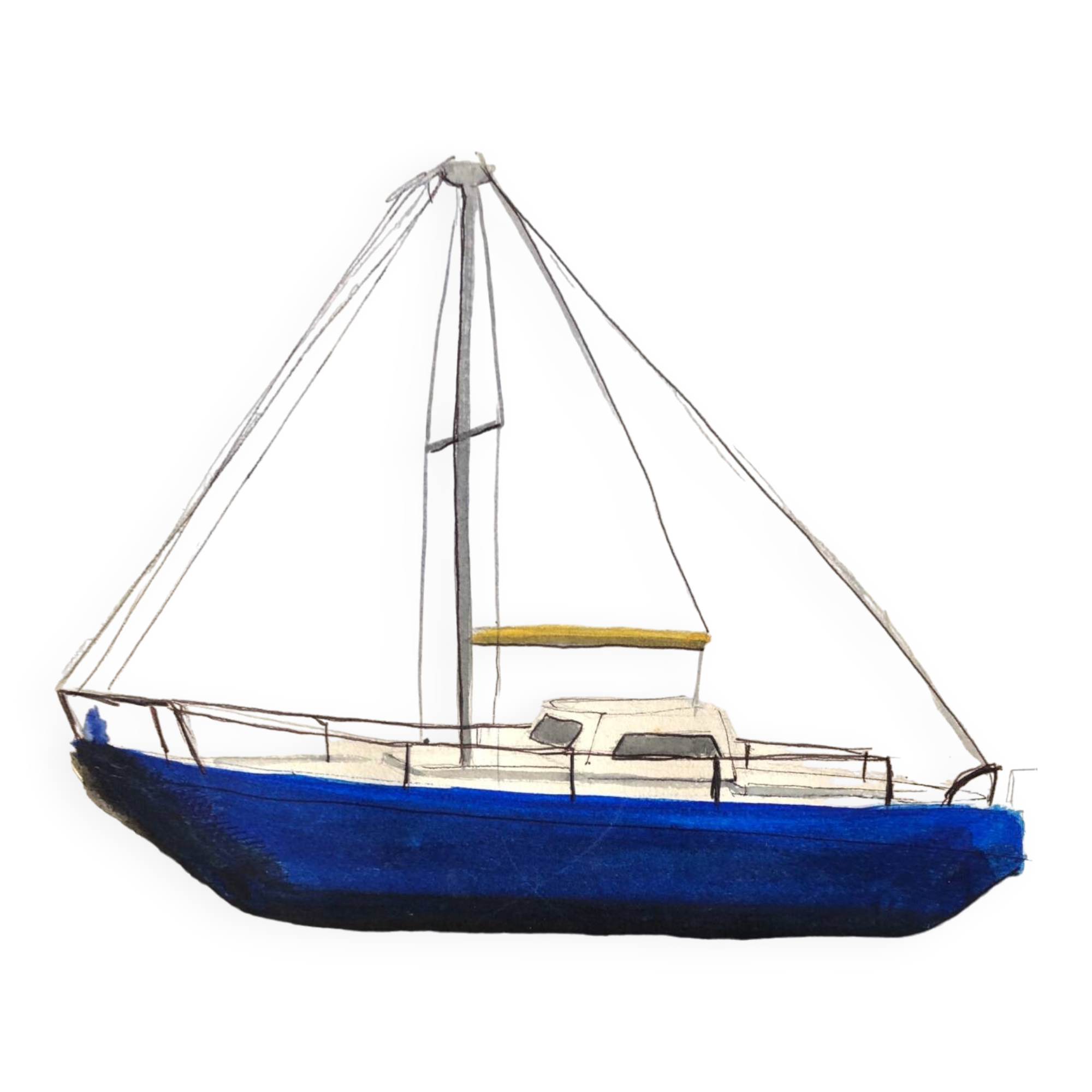 Illustration Blue Boat