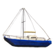 Illustration Blue Boat