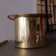 Champagne bucket hat in gilded brass