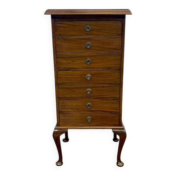 English mahogany music cabinet, early 20th century