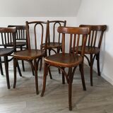 Set of 6 chairs bistro mismatched