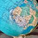 Globe world map old glass light vintage design 1970