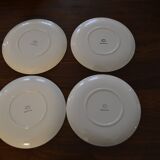 Set of 4 dessert plates Gien Montbouy