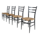 Set of 4 "Spinetto" dining chairs from Chiavari, Italy, 1950s