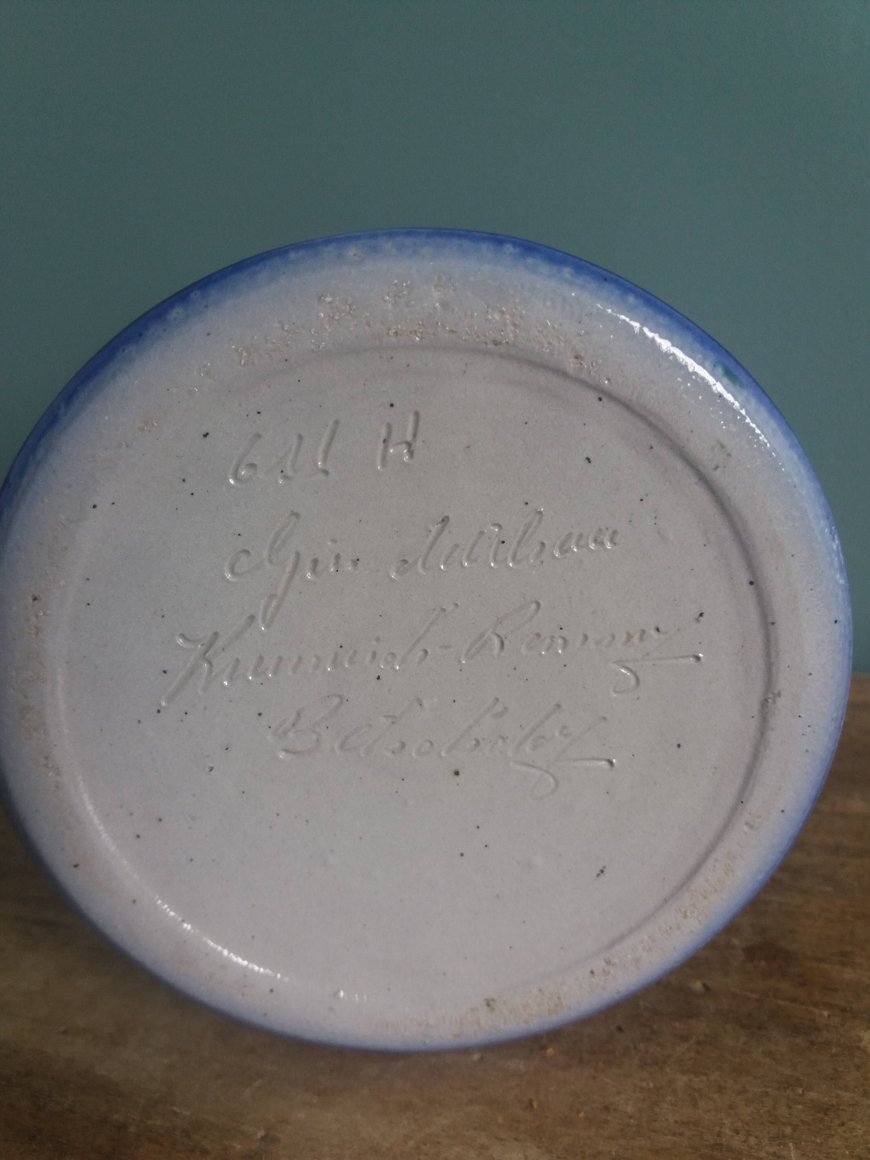 “Diabolo” vase in Alsace Betschdorf sandstone signed Krumeich-Remmy