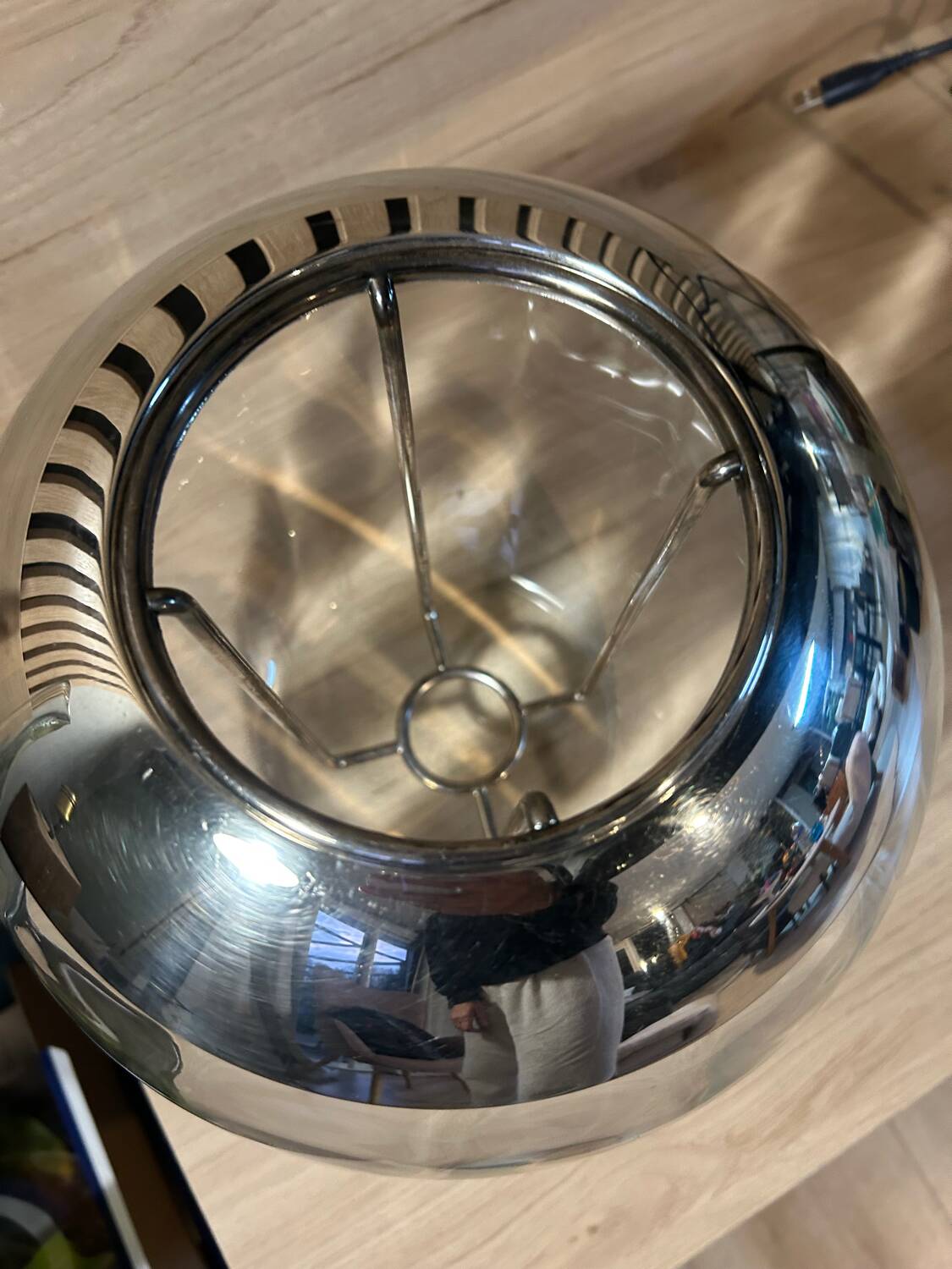 Crystal and silver-plated metal champagne bucket